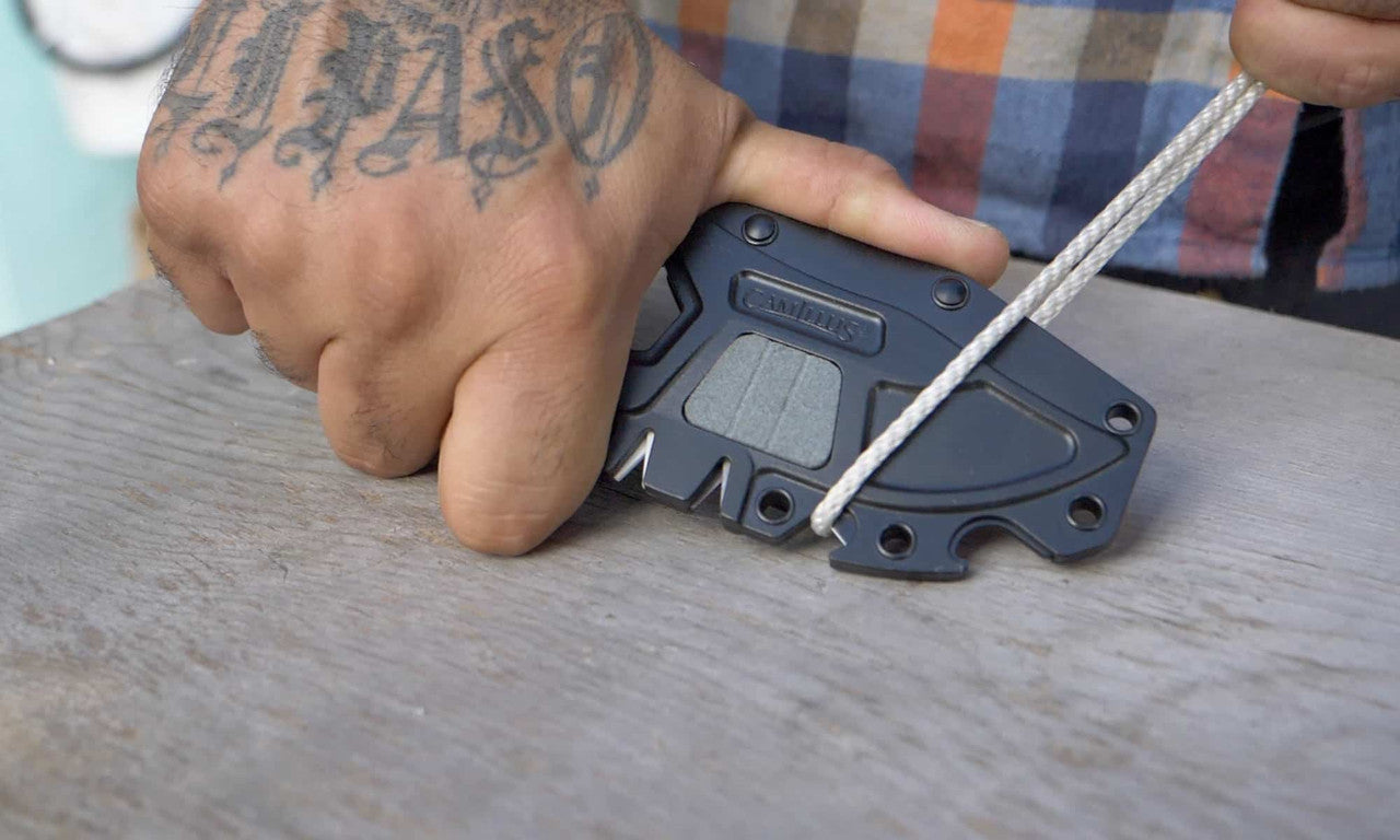 Camillus Comb Black Fixed Blade Knife