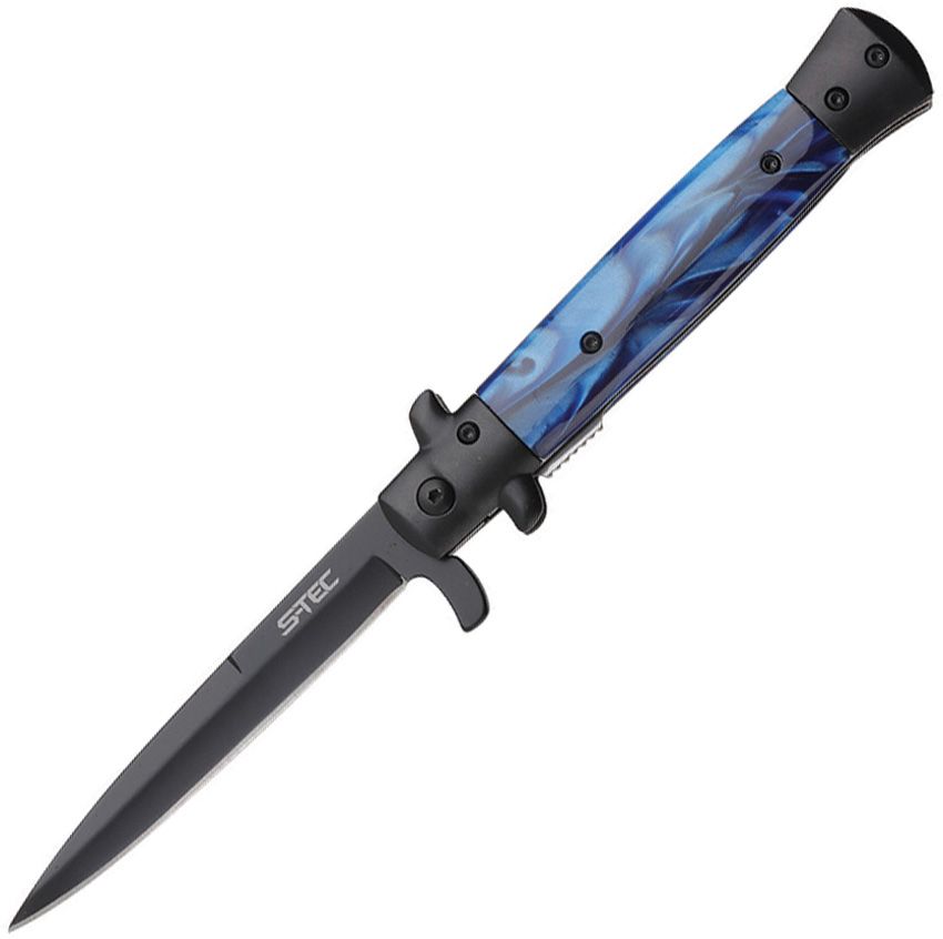 S-TEC Stiletto Linerlock A/O Black/Blue