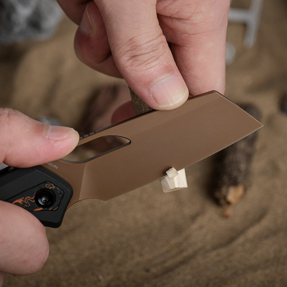 VOSTEED Kroc -Top Liner Lock (2.99" S35VN Blade & Aluminum & Topo G10 Handle) - A1802