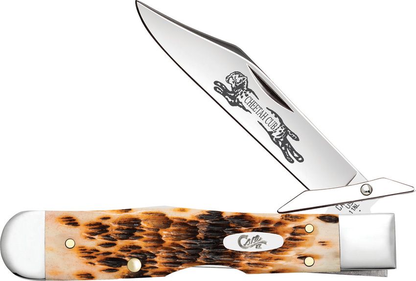 Case Cutlery Cheetah Cub Amber Bone