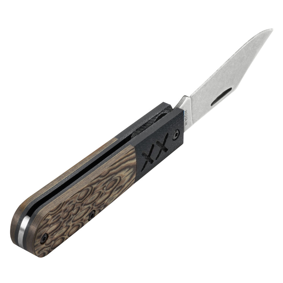 CASE CUTLERY Crossroads™ Fossil Jig Luna Richlite® w/Black G-10 XR Barlow