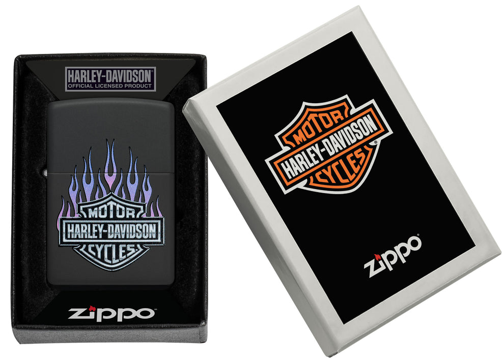 ZIPPO Harley-Davidson® Purple Flames Design