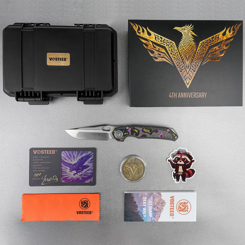 VOSTEED Thunderbird V- Vanchor Lock® (3.46" M390 Blade & CamoCarbon Handle) - A0322