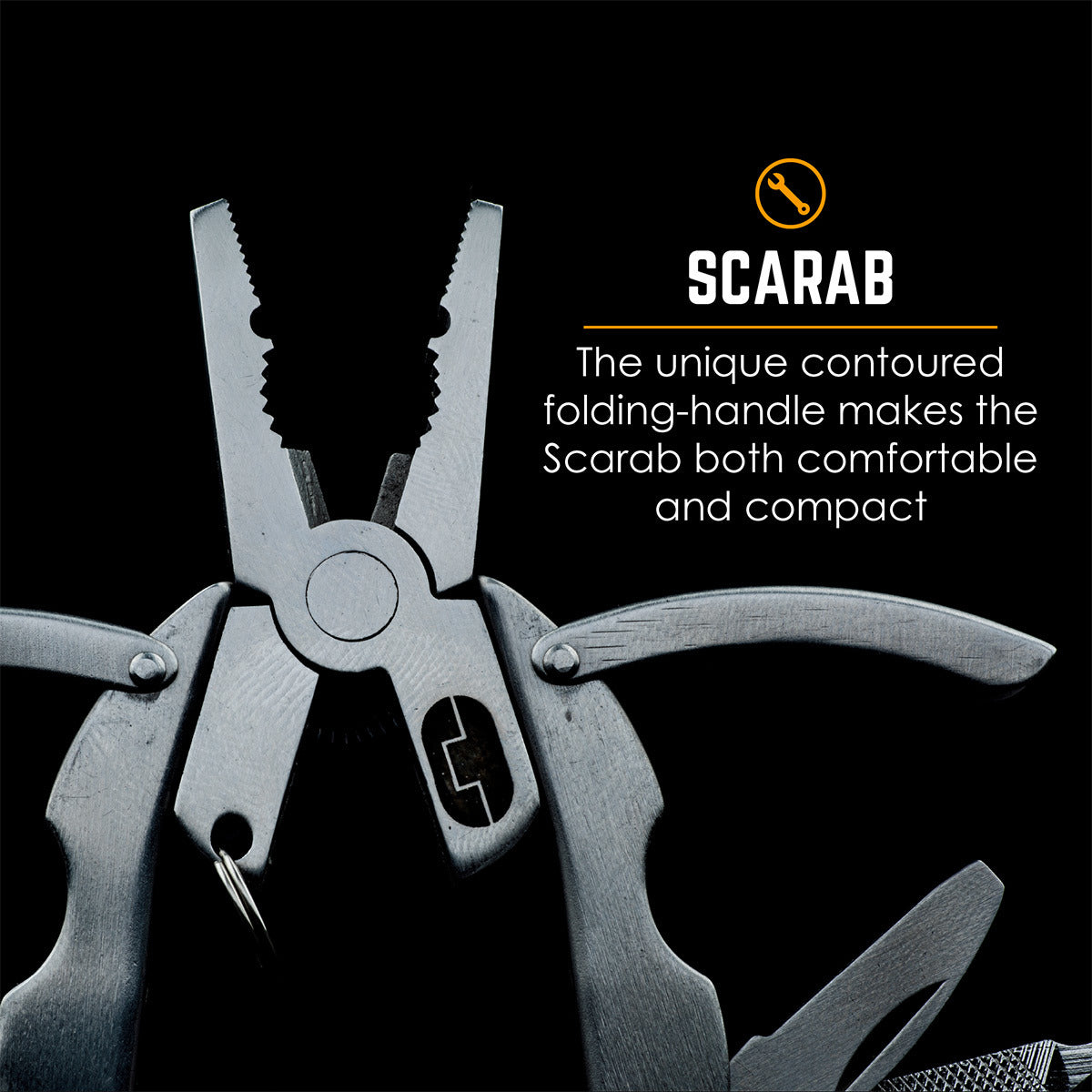 TRUE Scarab 7 Tools In 1. Unique Folding Design Multi Tool