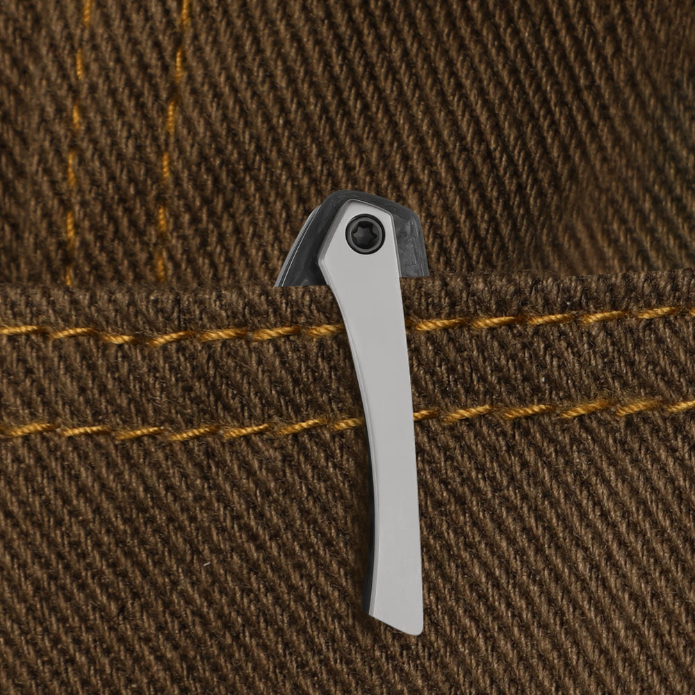KIZER CUTLERY Shrike | S45VN | Titanium & Carbon Fiber | Front Flipper | Ki3746A1