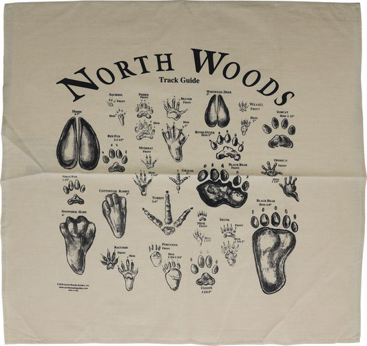 North Woods Field Guides Animal Tracks Bandana