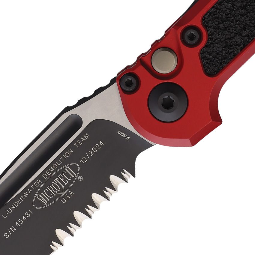 MICROTECH L.U.D.T.® Gen III S/E Black Partial Serrated Red (1135-2RD)