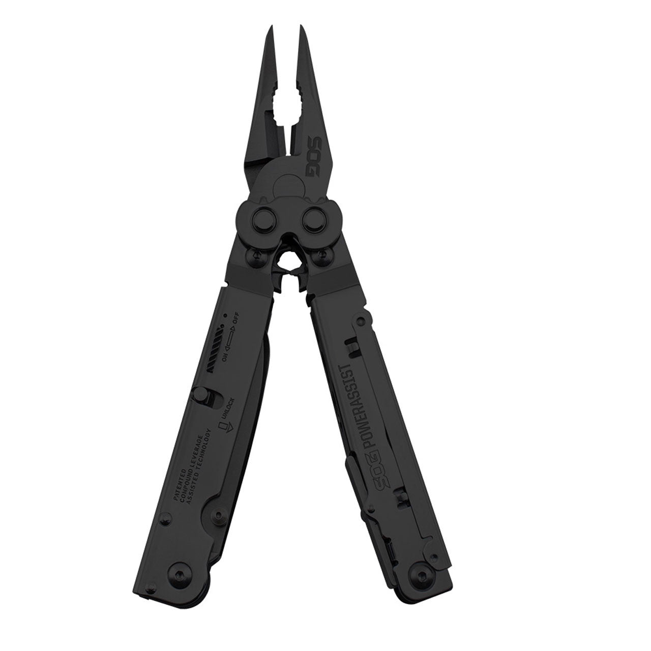 SOG POWERASSIST - BLACK, NYLON POUCH