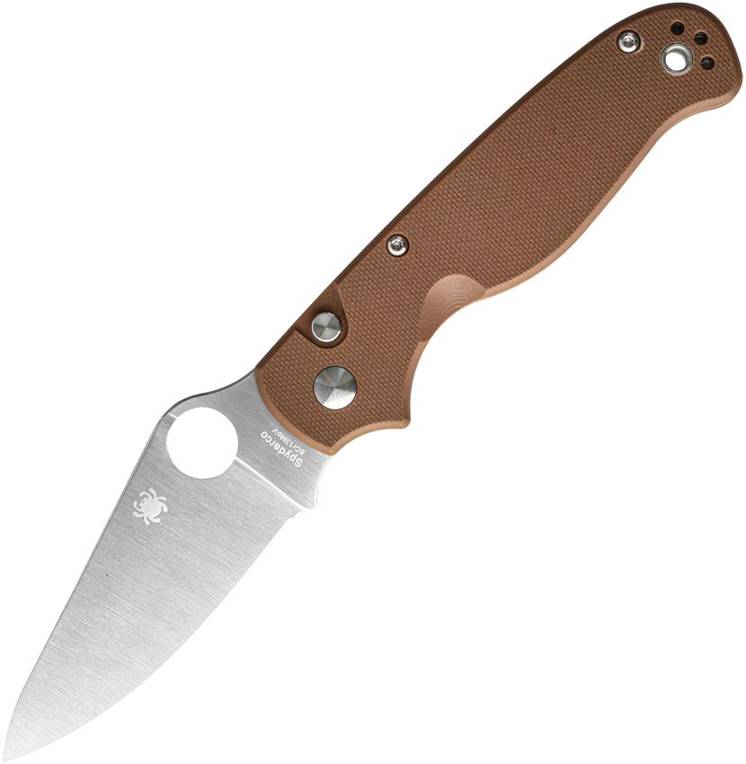 Spyderco ButtonUp Button Lock Brown G10