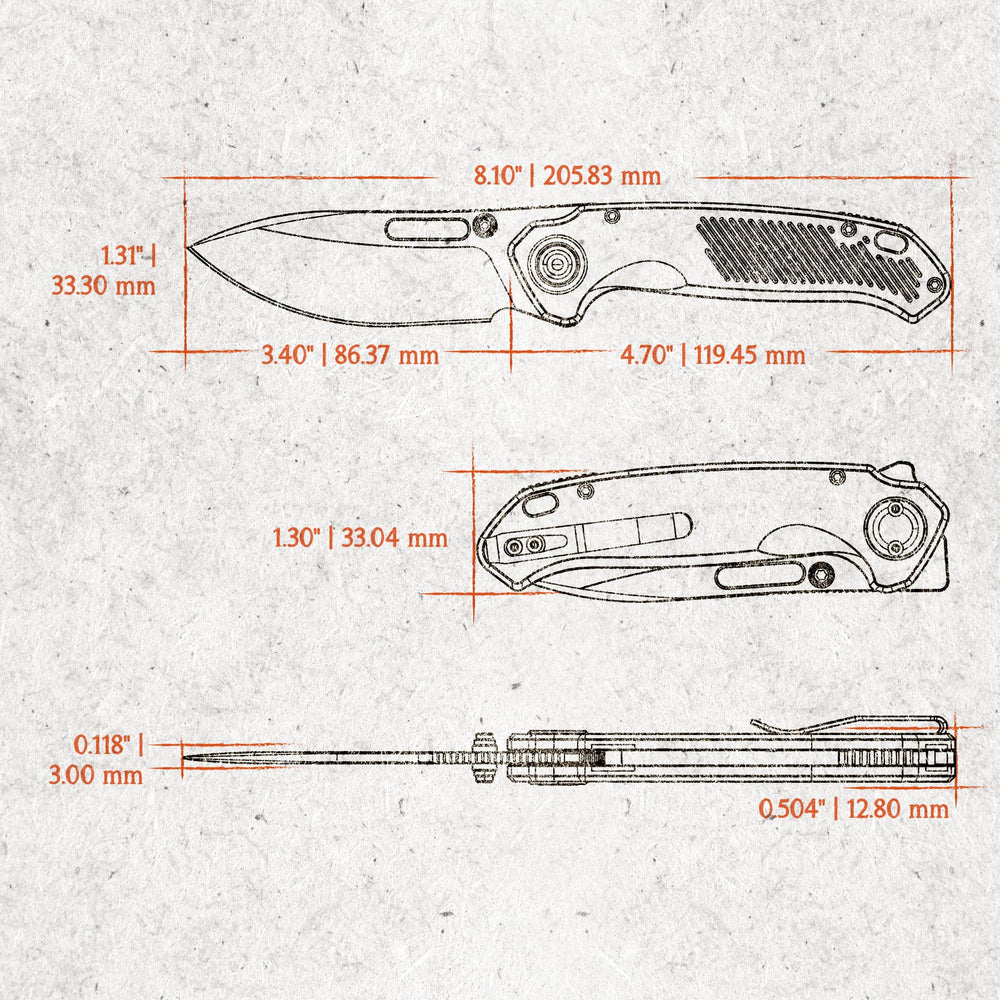 VOSTEED Zander - Vanchor Lock® (3.40" S35VN Blade & Aluminum Handle) - A4601