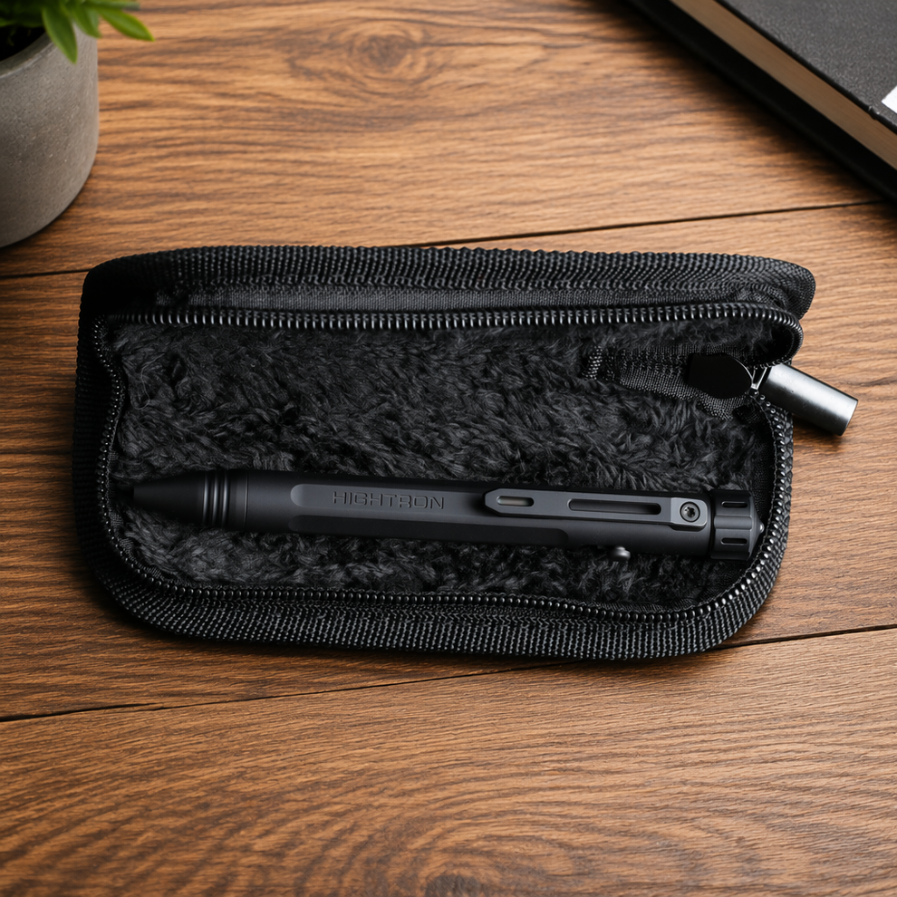 Hightron Vortron Titanium Pen, Black Coated Finish, Premium EDC Writing Tool