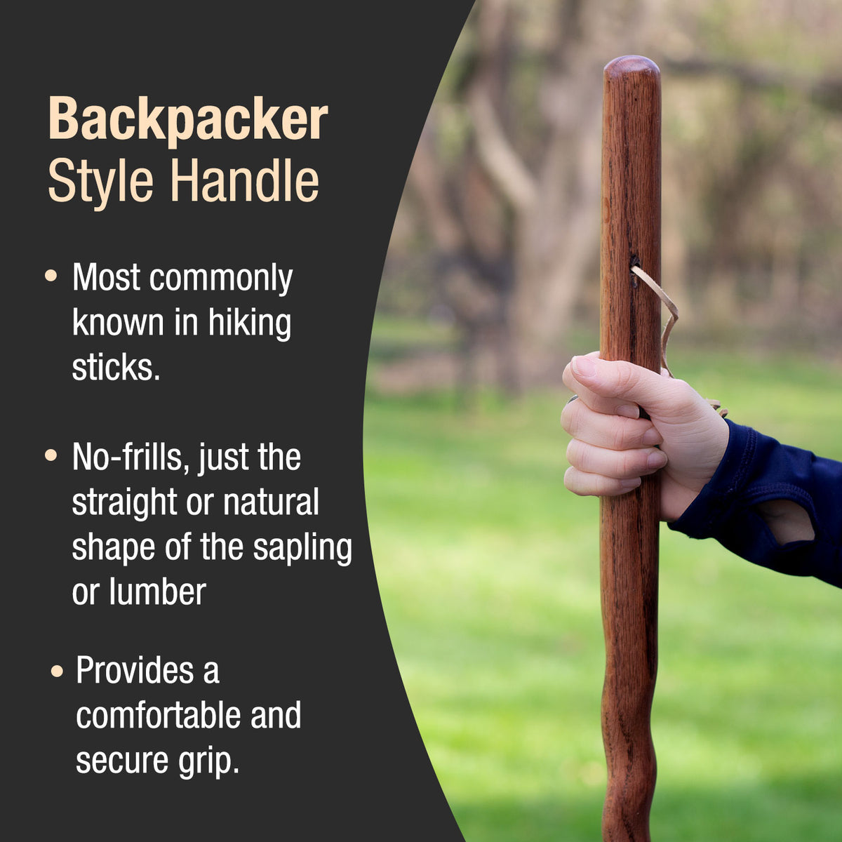 BRAZOS WALKING STICKS TWISTED OAK BACKPACKER HANDCRAFTED WALKING STICK