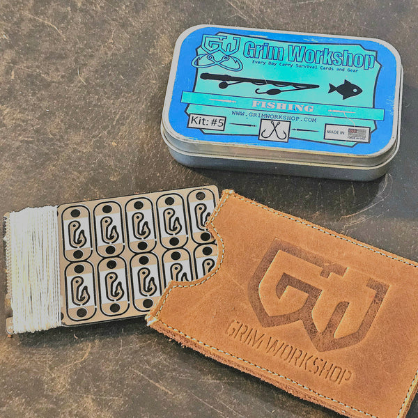 GRIM WORKSHOP Spring Snare Fishing Card: Fishing Trap Survival Card