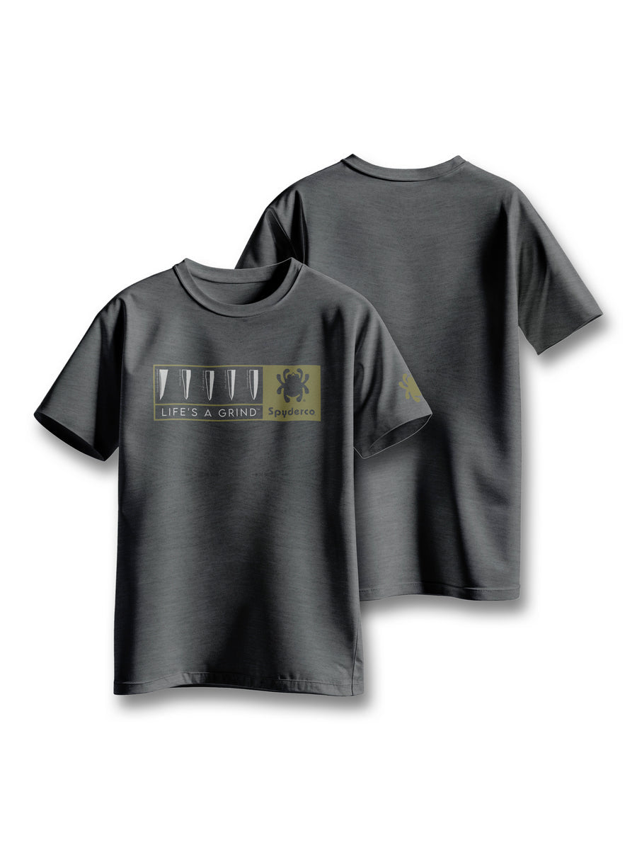 SPYDERCO T-Shirt Life's A Grind™ Heather Gray