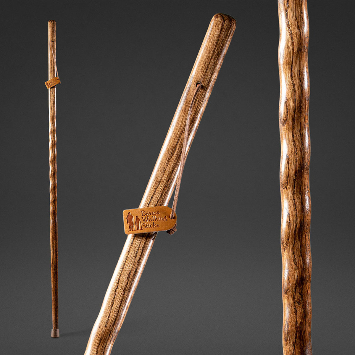 BRAZOS WALKING STICKS TWISTED OAK BACKPACKER HANDCRAFTED WALKING STICK