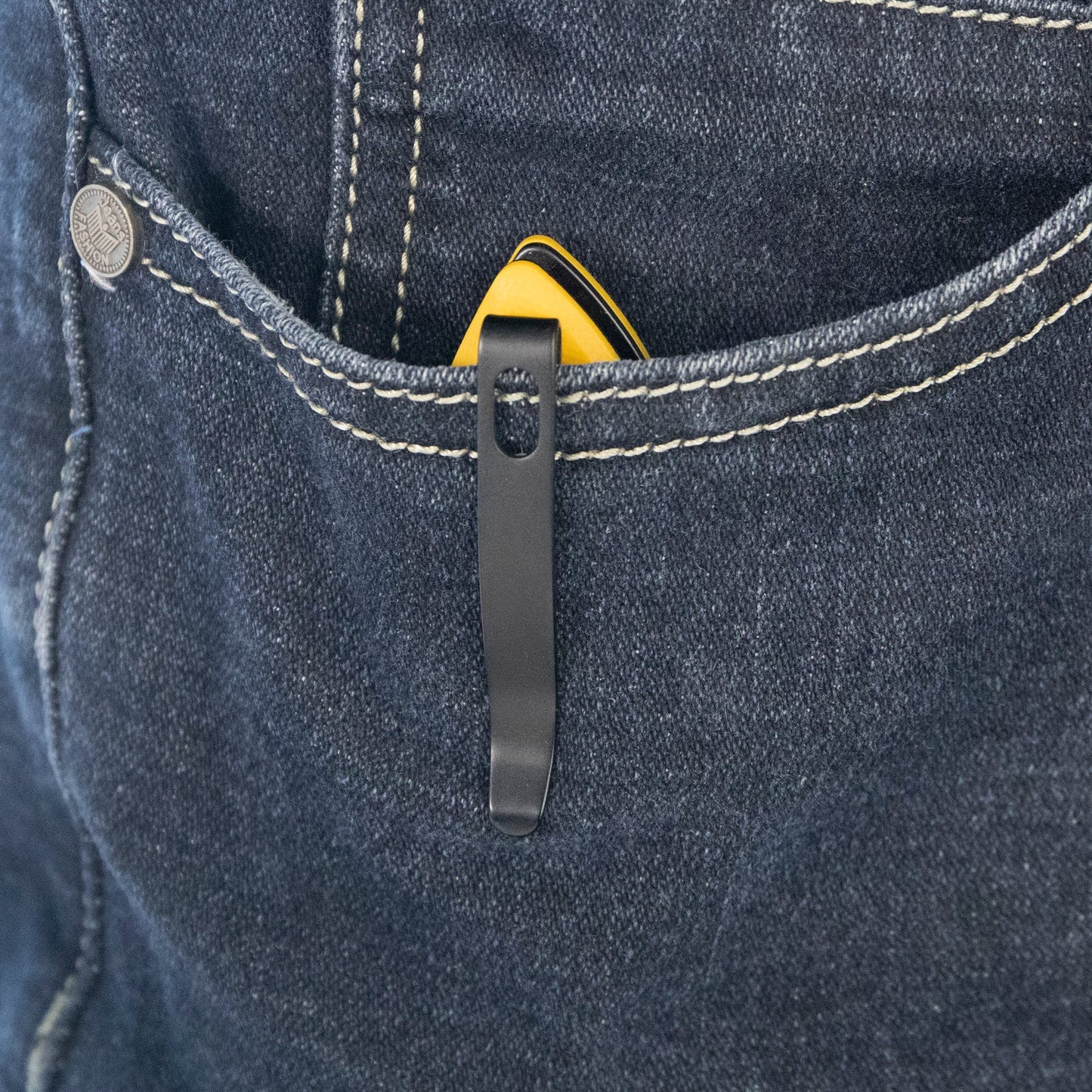 Kubey Noble Flipper Folding Knife Yellow G10 Handle 3.15" Blackwash 14C28N KU236N