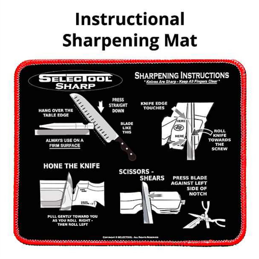 SELECTOOL Non Slip Sharpening Mat with Guide (8.5" × 7")