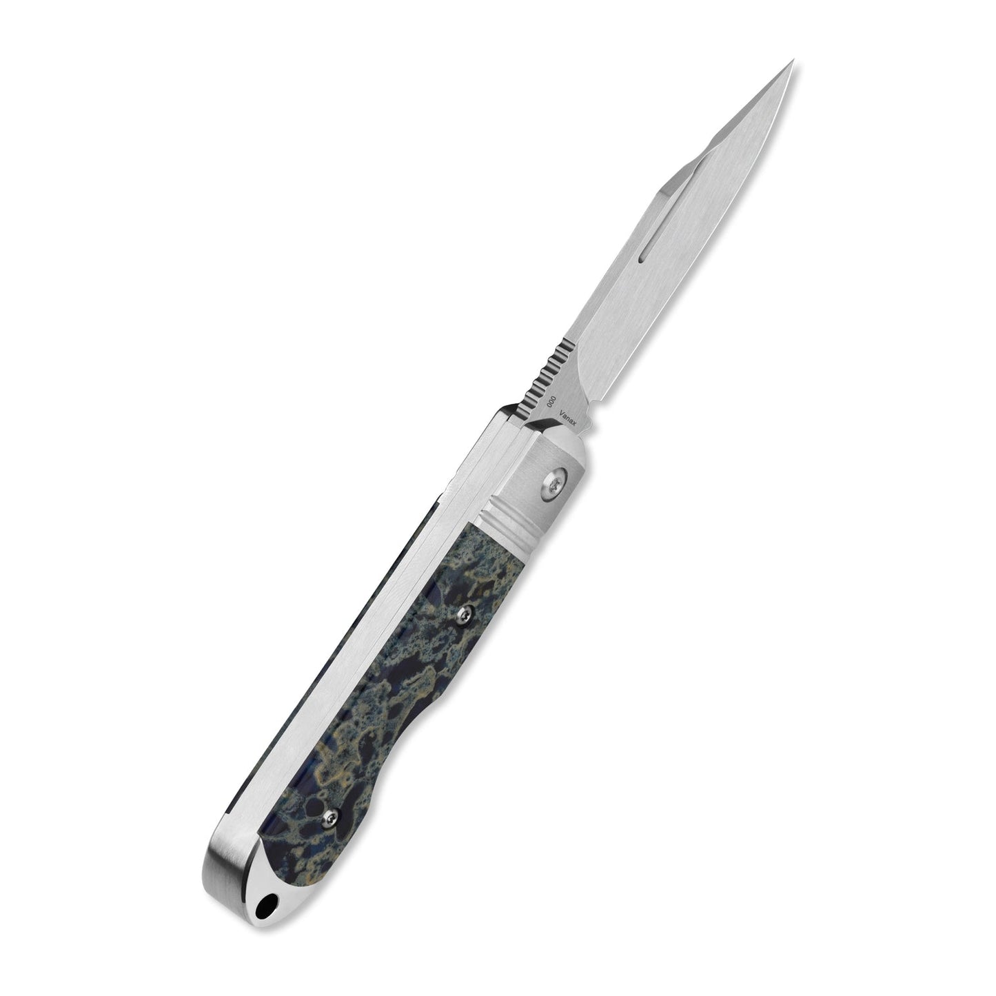 QSP Moray Slip Joint Pocket Knife Vanax blade Raffir Calceon Ocean Blue Handle-Limited Edition