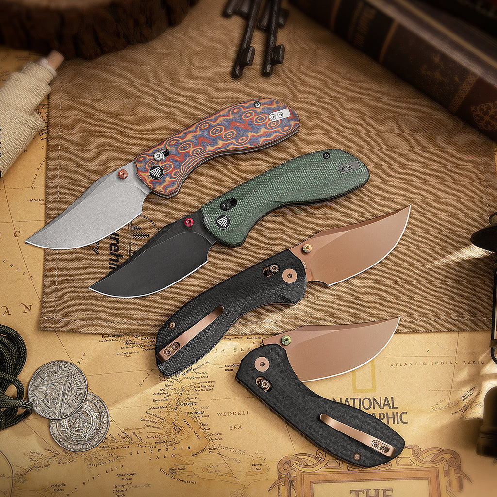 TRIVISA Hippo-GM Crossbar Lock EDC Folding Pocket Knife,3.4" 14C28N Steel Blade,Micarta Handle
