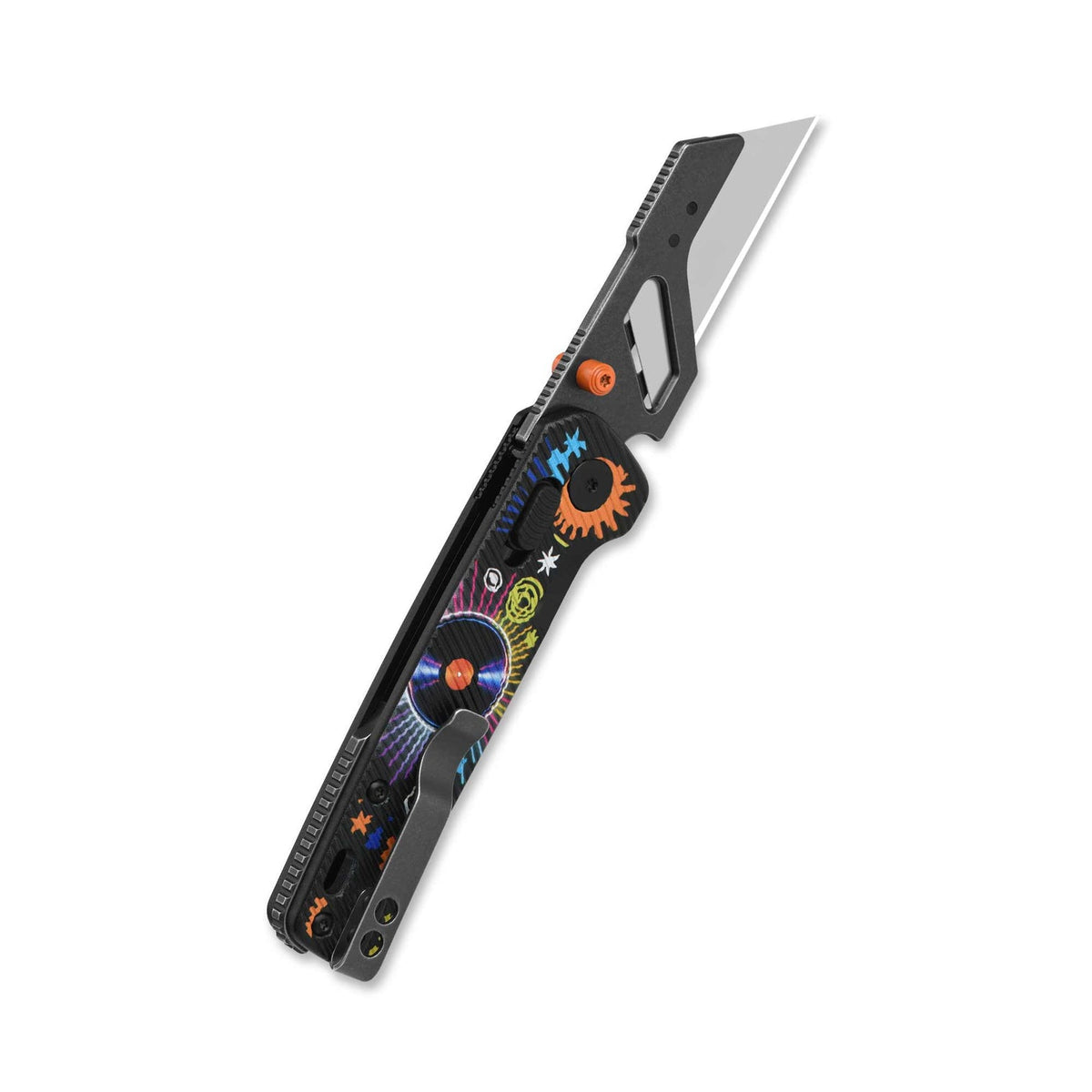 QSP Penguin Workmate Glyde Lock Utility Knife Stainless Steel Blade Black FRN Handle-Record Edition