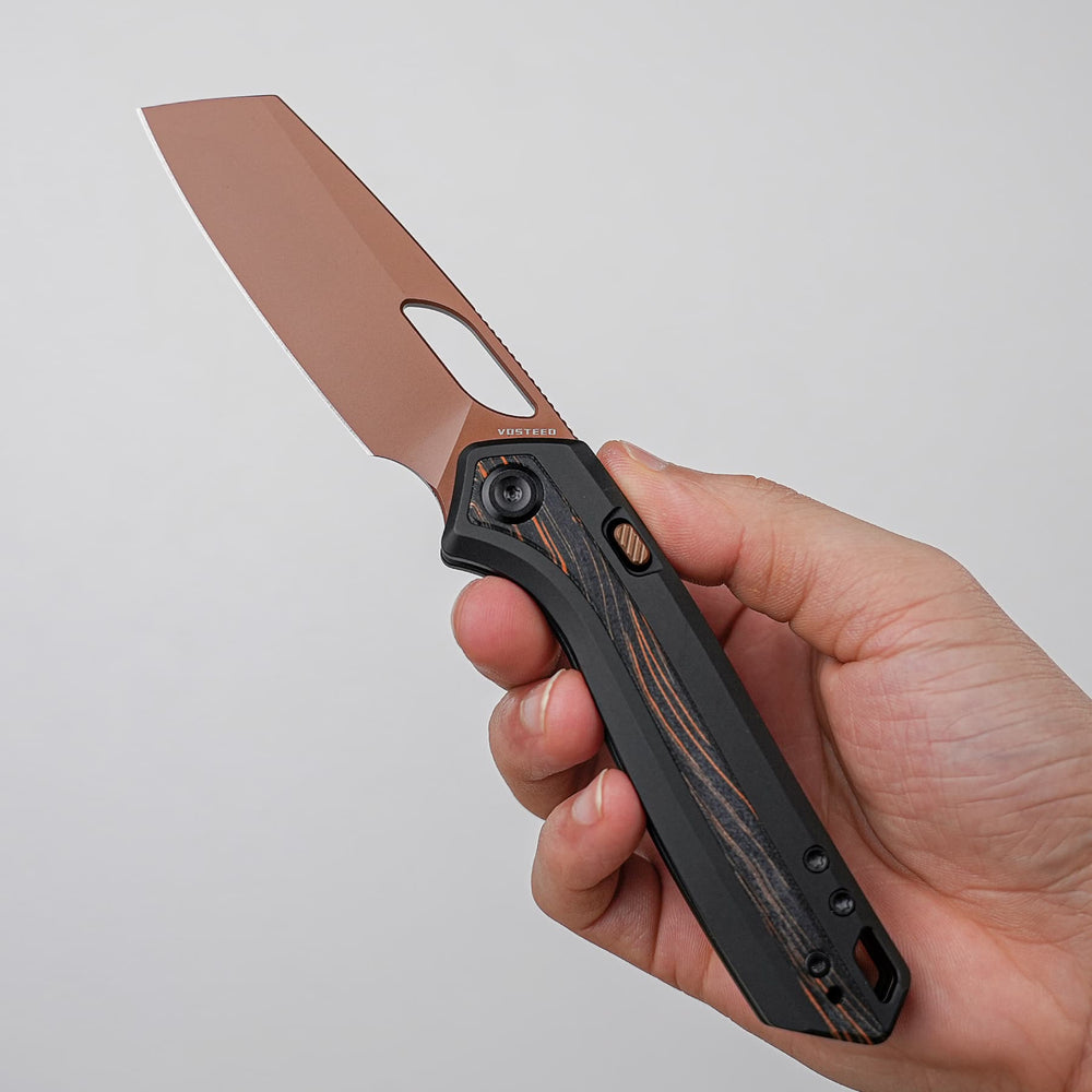 VOSTEED Kroc 329 -Top Liner Lock (3.29" S35VN Blade & Aluminum & Topo G10 Handle) - A1810