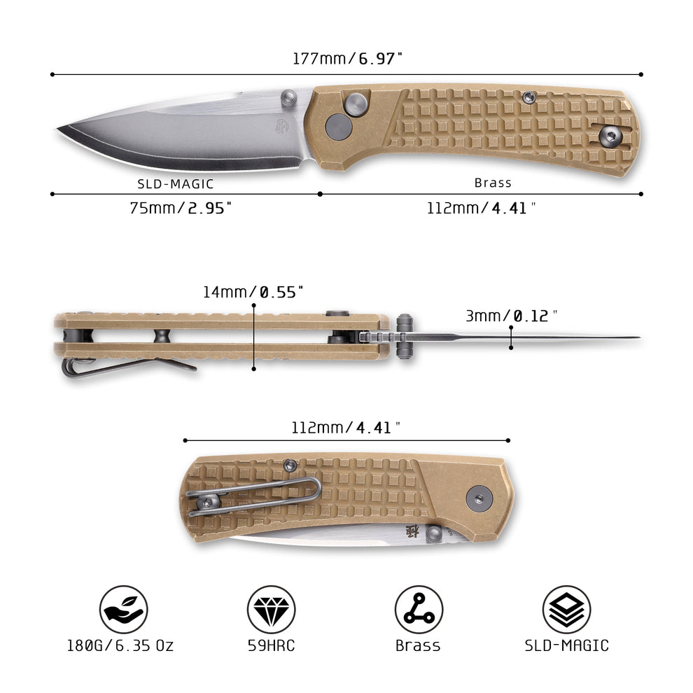 North Mountain 2628-BR-G 2.95" ULTRA MINI