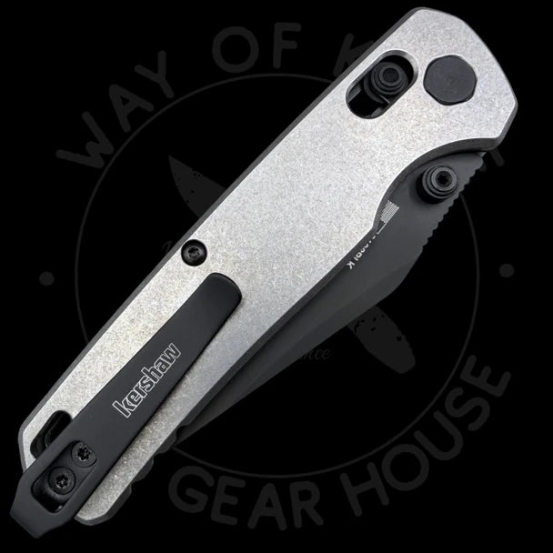 Gear House Knives Exclusive Flat Titanium Scales For Kershaw Bel-Air (Stonewashed) SCALES ONLY