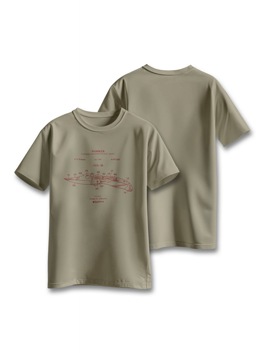 SPYDERCO Worker Patent Khaki T-Shirt