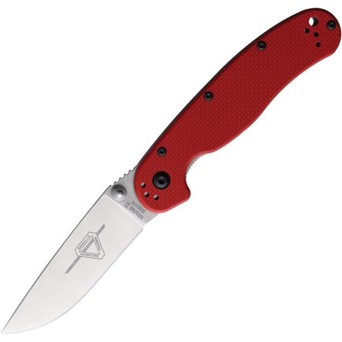 ONTARIO KNIFE COMPANY RAT II Linerlock Red G10