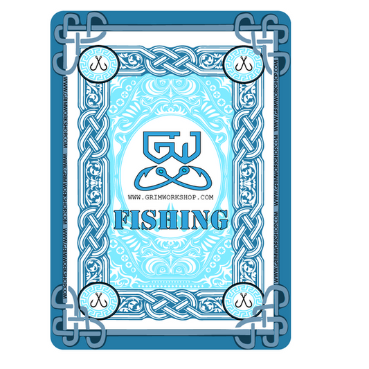 GRIM WORKSHOP Grim Survival Playing Cards Fishing Deck : 54 Survival Fishing Playing Cards
