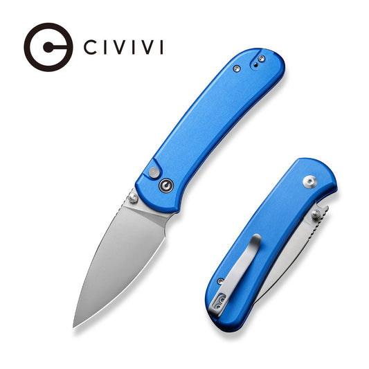 CIVIVI Qubit Button Lock & Thumb Stud Knife Aluminum Handle (2.98" 14C28N Blade) C22030E-3