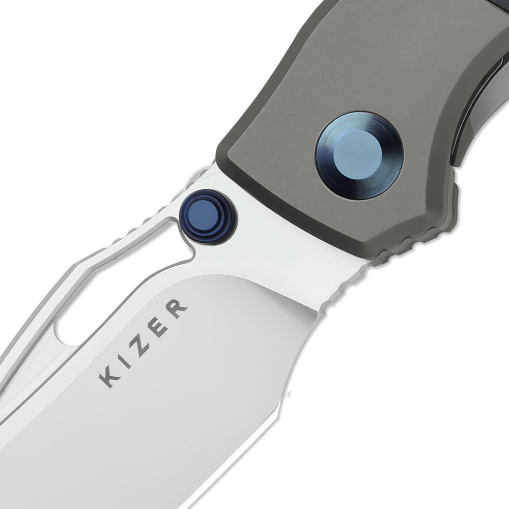 KIZER CUTLERY Shrike | S45VN | Titanium & Richlite | Front Flipper | Ki3746A3