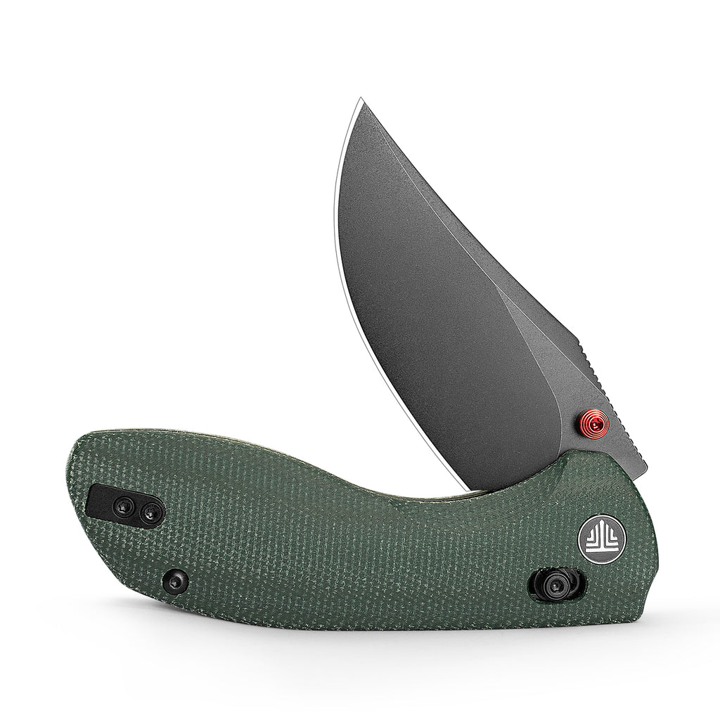 TRIVISA Hippo-GM Crossbar Lock EDC Folding Pocket Knife,3.4" 14C28N Steel Blade,Micarta Handle