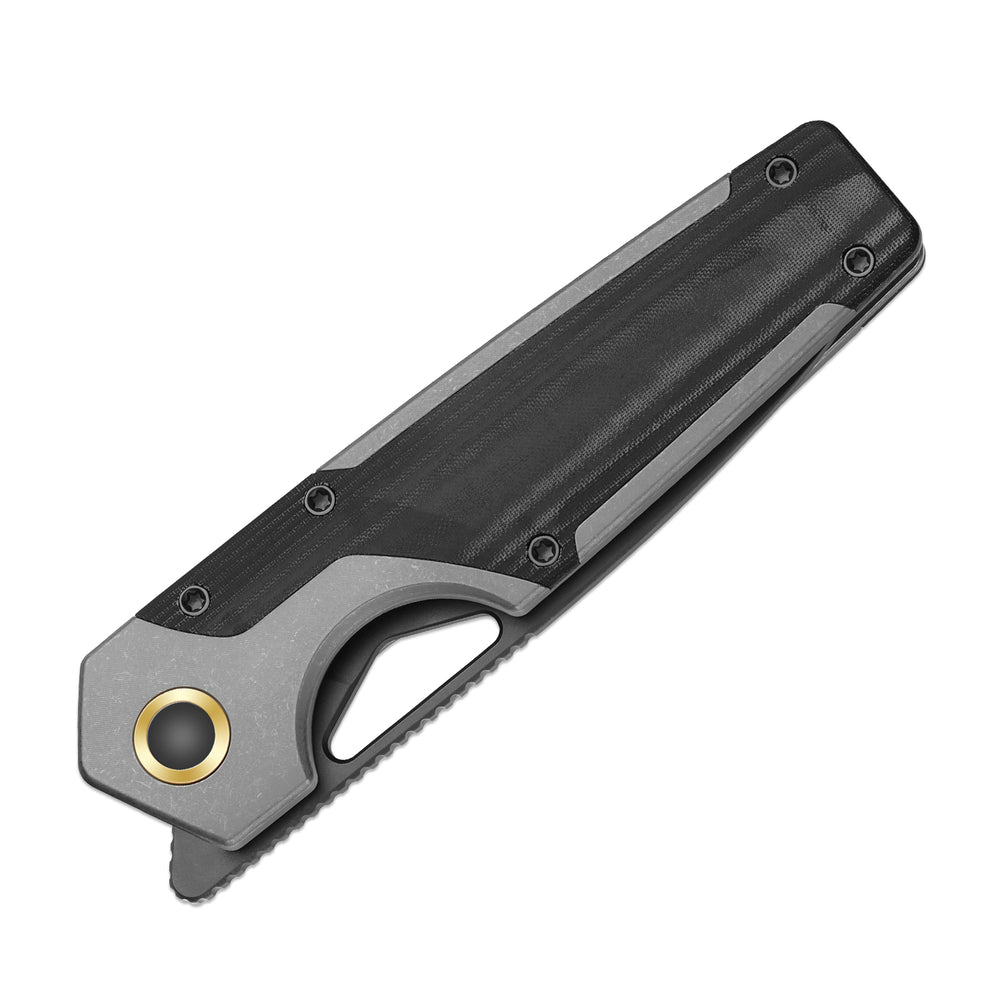 KIZER CUTLERY Serpentine | Elmax | Titanium & Micarta | Matte DLC Ultra