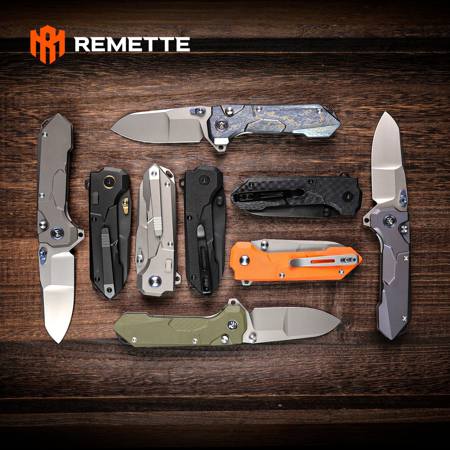 REMETTE RT-Cosmic Knife Button Liner Lock 14C28N Blade G10 Handle Outdoor Camping Knives RTCO-GB