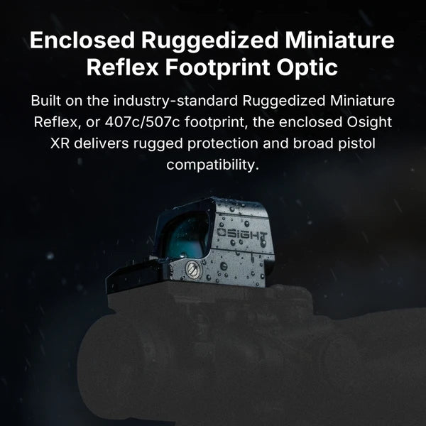 OLIGHT Osight XR Enclosed Red Dot Sight with Ruggedized Miniature Reflex Footprint and 2/6+32 MOA Multi-Reticle System