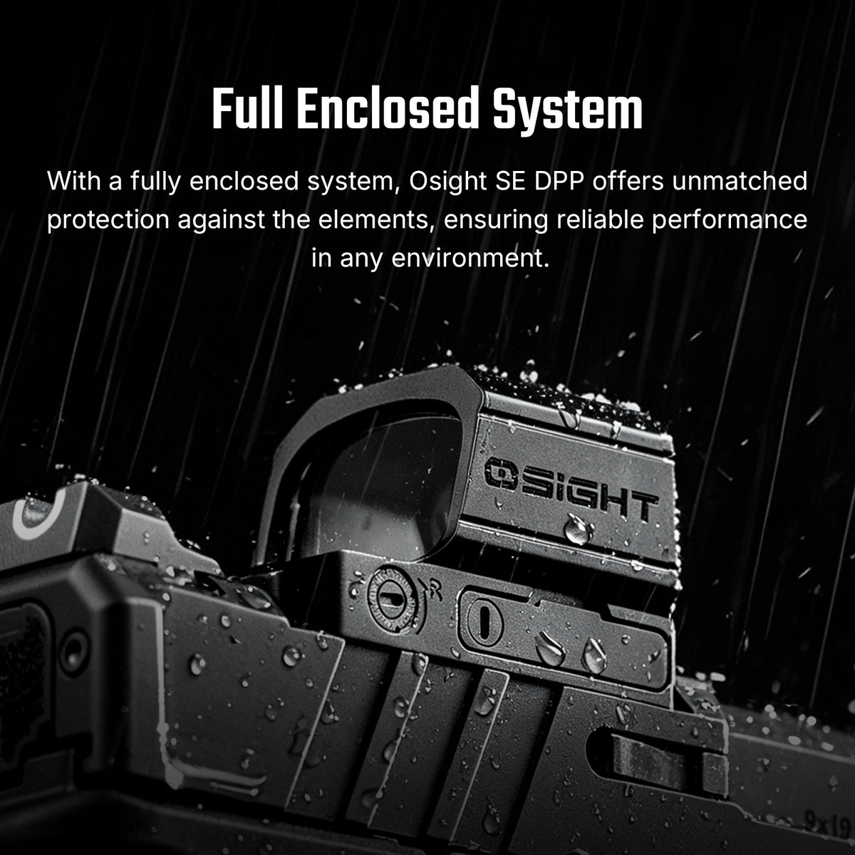 Osight SE DPP Footprint Enclosed Emitter Red Dot Sight with Multi-Reticle System