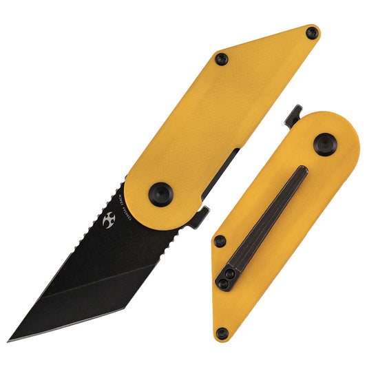 KANSEPT | Dash Liner Lock | Yellow G10 | 2.26" 154CM Blade | Pinkerton Knives | T2045A4