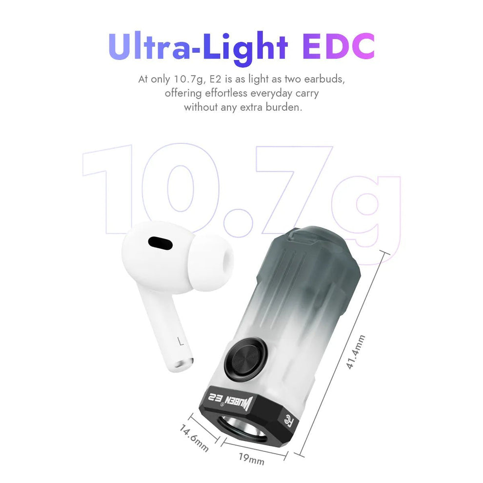 Wuben E2 PULSE 10.7g Compact Mini EDC Keychain Flashlight
