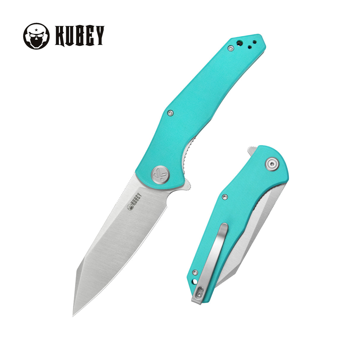 KUBEY Flash Linerlock Tiffany Blue KU158T