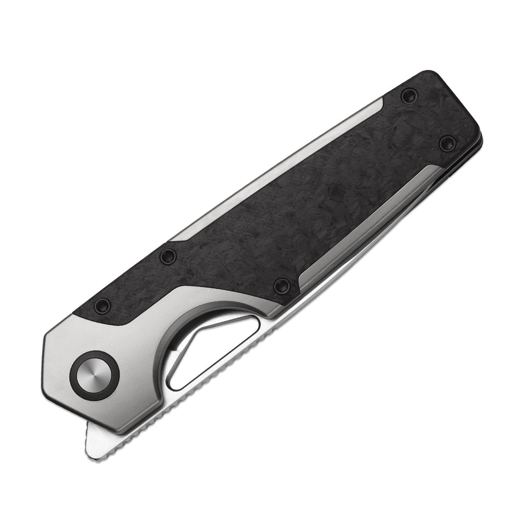 KIZER CUTLERY Serpentine | Elmax | Titanium & Carbon Fiber | Satin