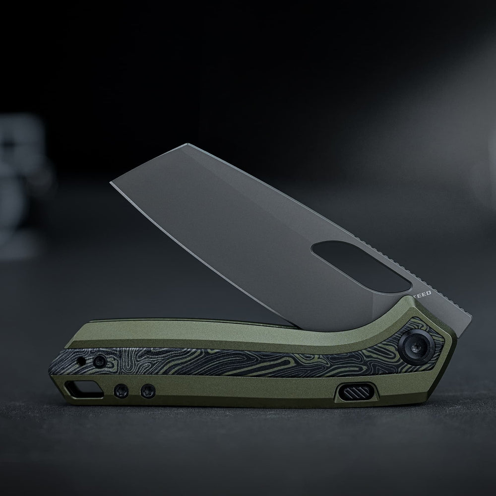 VOSTEED Kroc 329 -Top Liner Lock (3.29" S35VN Blade & Aluminum & Topo G10 Handle) - A1812