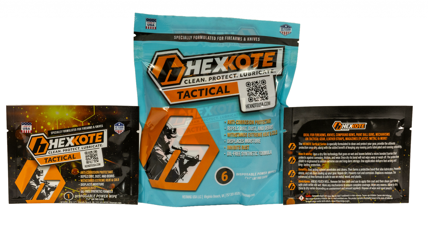 HEXKOTE Tactical 7×7 Disposable Wipes
