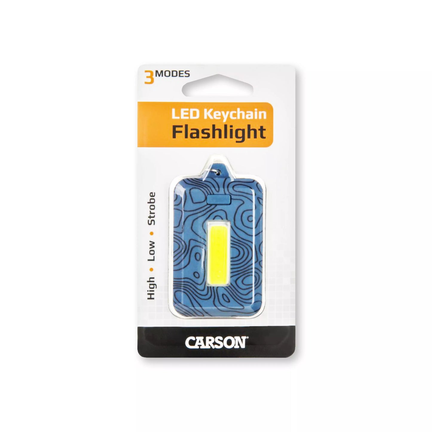 CARSON OPTICS LED Keychain Flashlight, 3 Light Settings with Emergency Strobe Light Mini Flashlight with Adjustable COB LEDs
