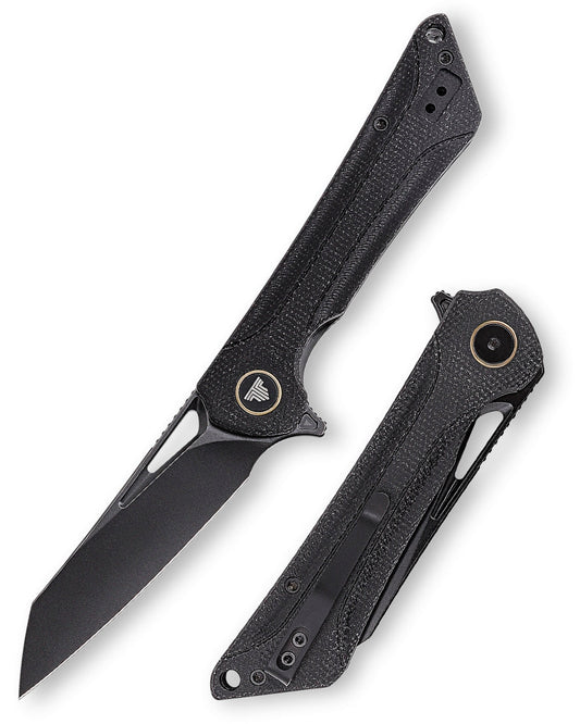 TRIVISA Monoceros-04B Liner Lock Pocket Folding Knfe,3.38" 14C28N Steel Blade,Micarta Handle