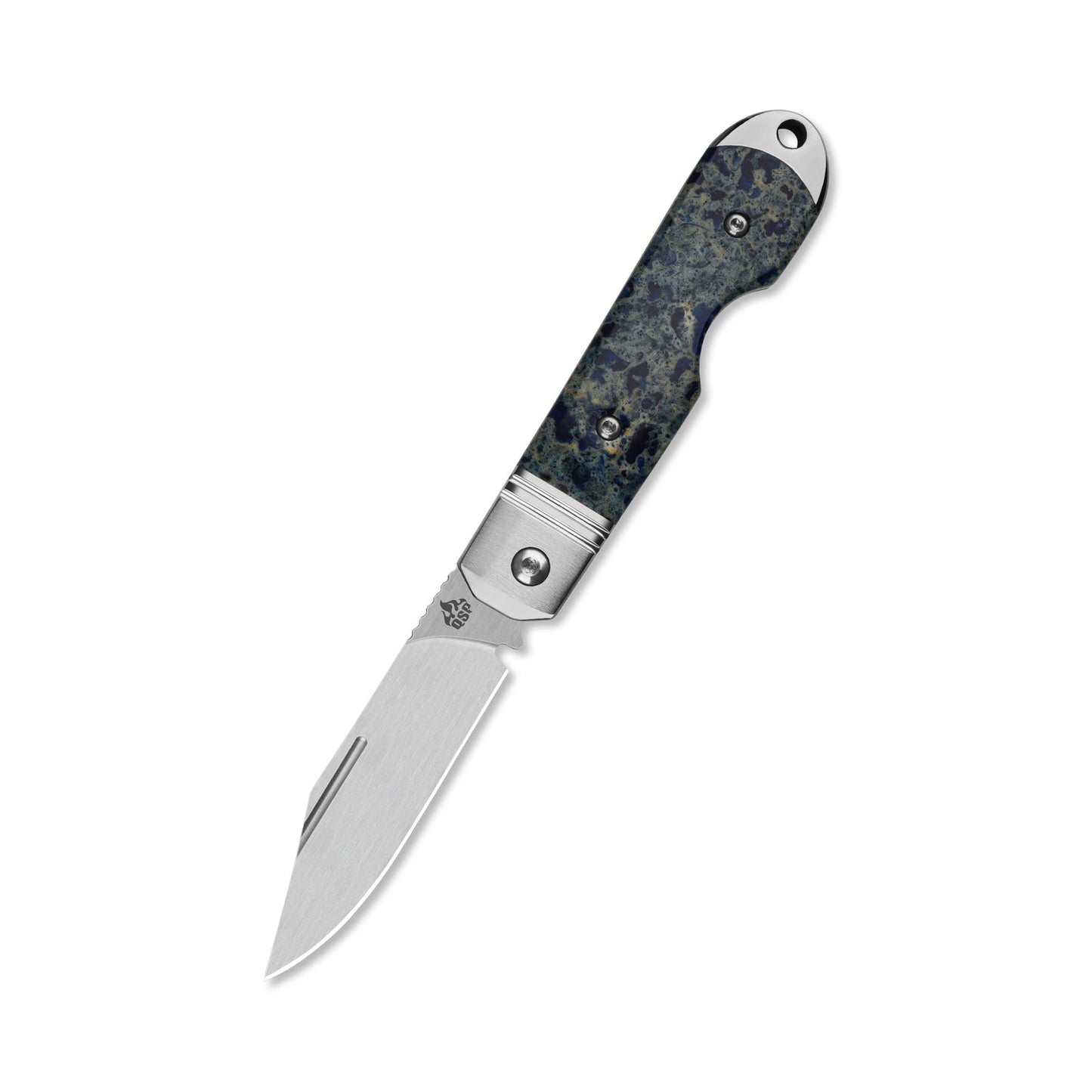 QSP Moray Slip Joint Pocket Knife Vanax blade Raffir Calceon Ocean Blue Handle-Limited Edition