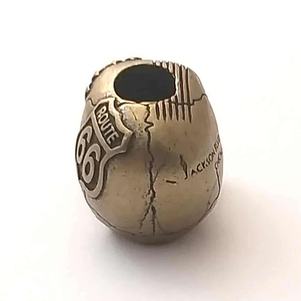 Coeburn Tool Brass USA American Flag Route 66 Skull Lanyard Bead CT3033