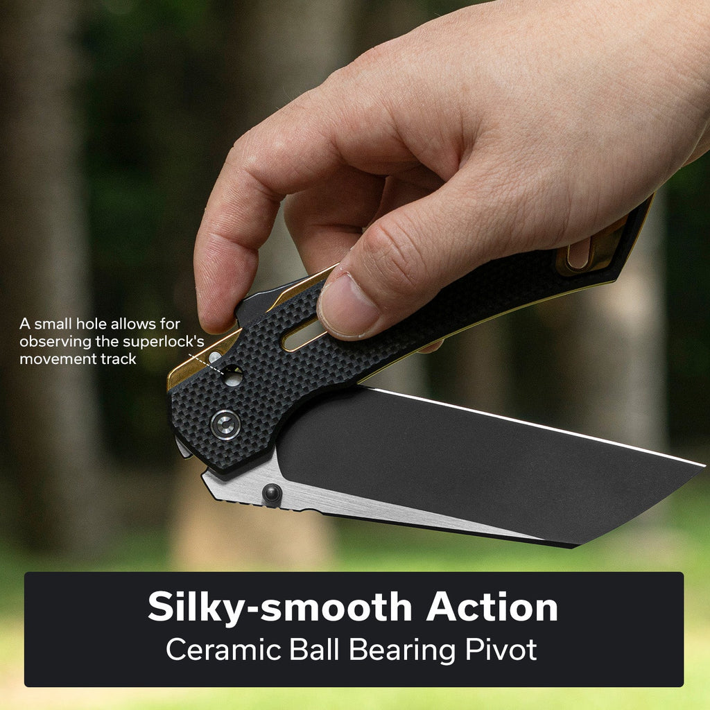 CIVIVI Buster FG Thumb Stud & Superlock Knife G10 Handle (4.2" Nitro-V Blade) C24052-1
