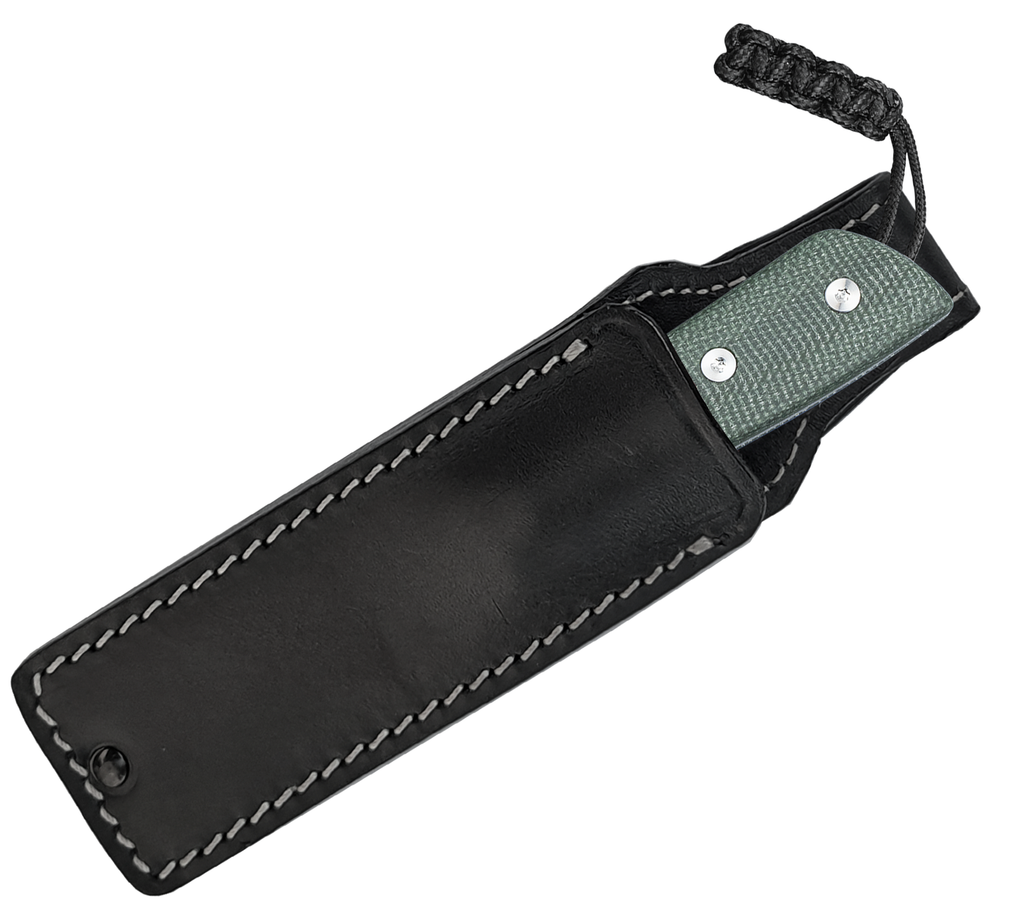 STRAIGHT LINE Digger Green Canvas Micarta