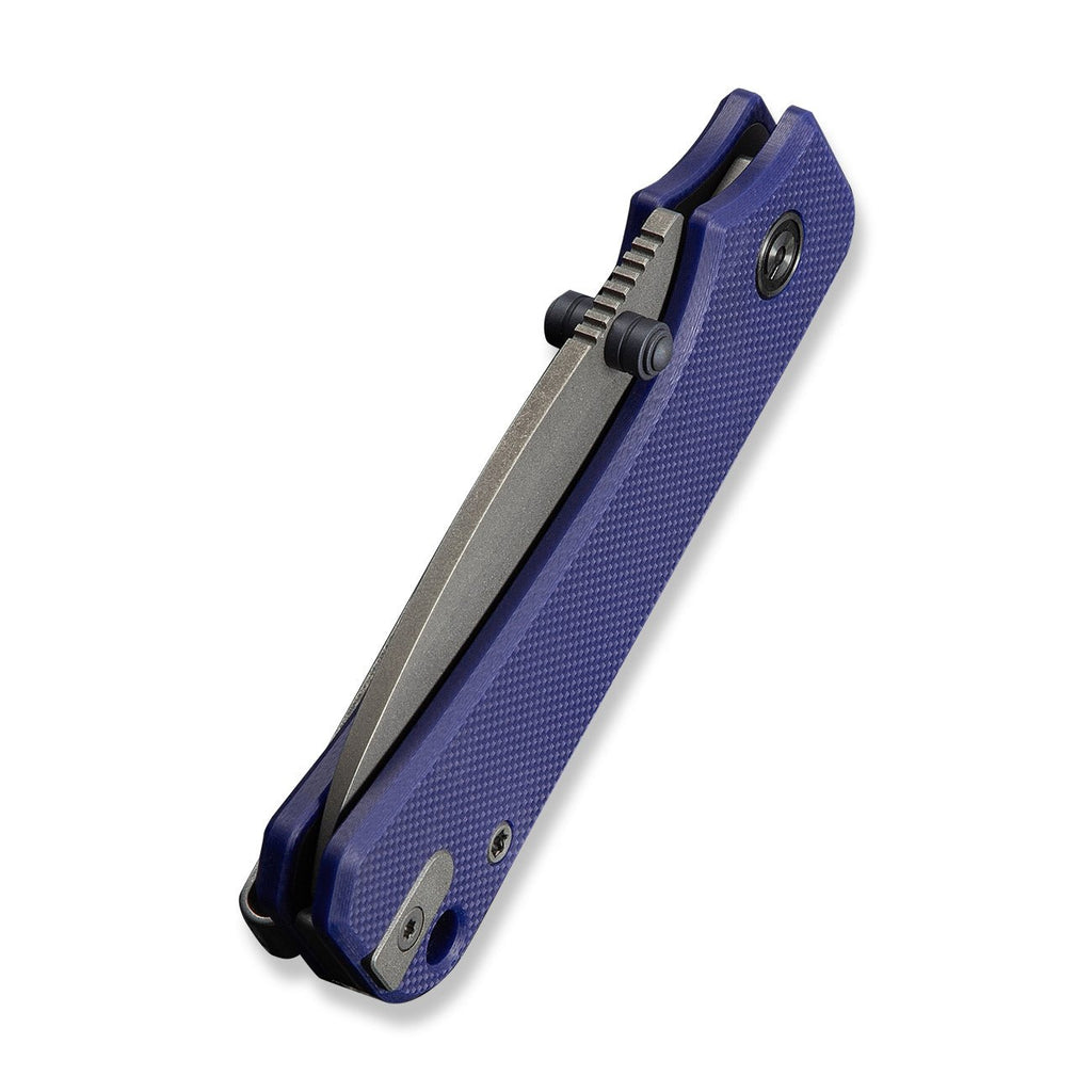 CIVIVI Baby Banter Slip Joint Thumb Stud Knife Blue G10 Handle (2.34" Gray Stonewashed Nitro-V Blade) C25066A-1